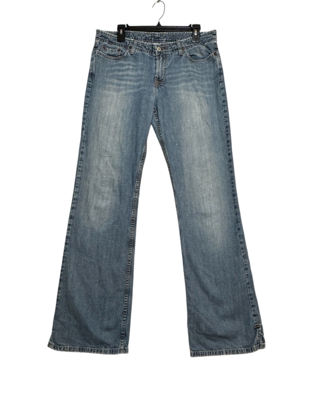 Lucky Brand Vintage Dungarees Wide Leg Jeans Medium Wash USA Made Sz 12/31